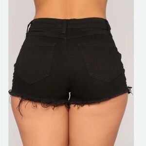 Refuge Black cotton Jean Shorts